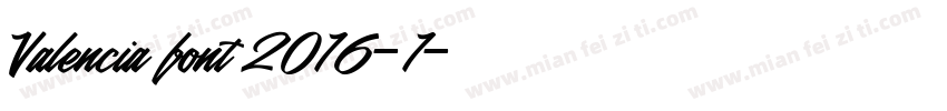 Valencia font 2016-1字体转换